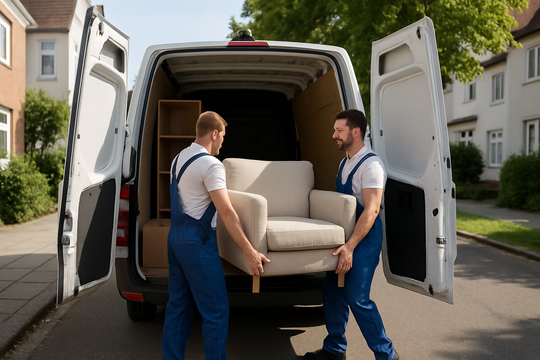 Umzugshelfer beim professionellen Transport in Bremen